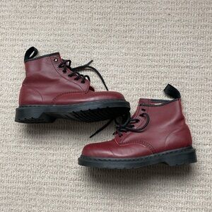Burgundy red Doc Martens Boots